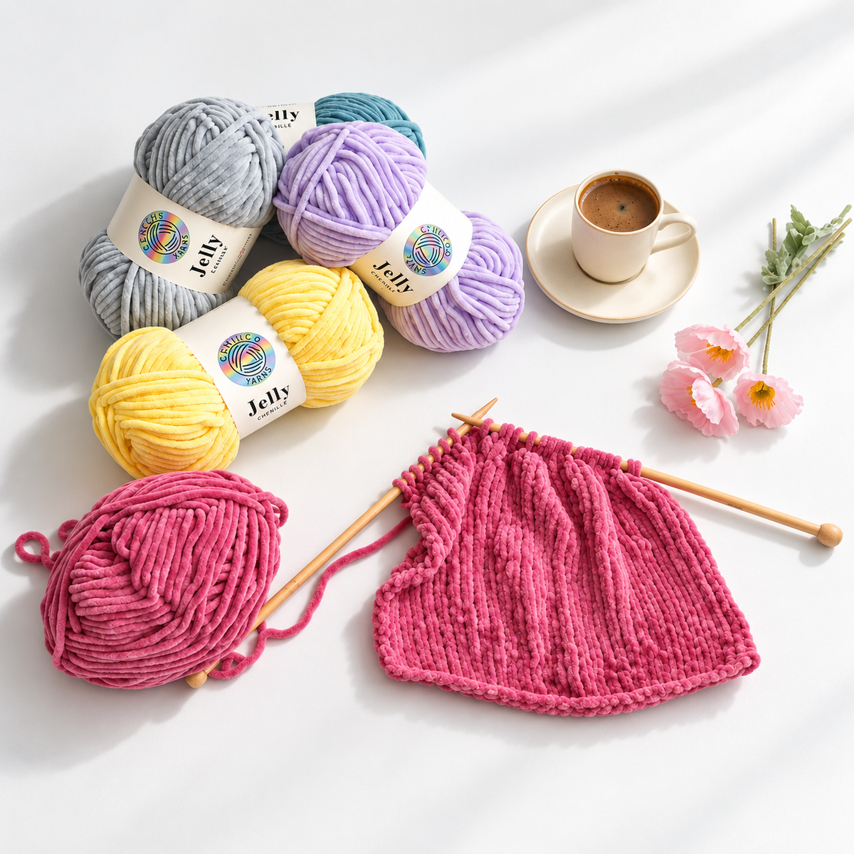 Chenille Yarn - Jelly Chunky