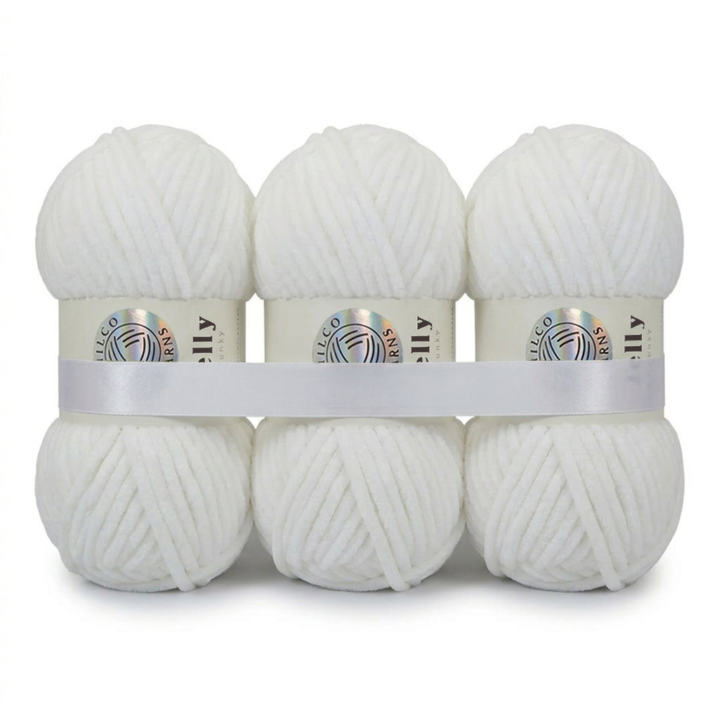 3 Novelos – Jelly Chunky – Fio de chenille premium para amigurumi, crochet e tricô