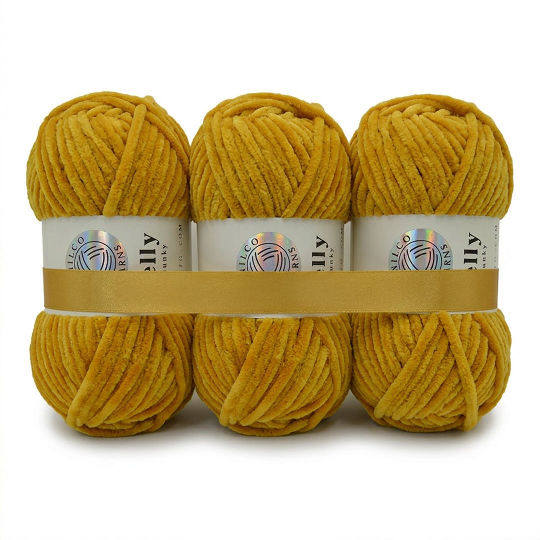 3 Balls - Jelly Chunky – Premium Chenille Yarn for Amigurumi, Crochet & Knitting