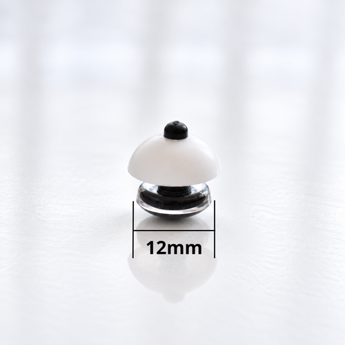 Ojos de Seguridad con  Purpurina de 12 mm para Amigurumi – 1 par con  Purpurina y Arandelas de Seguridad