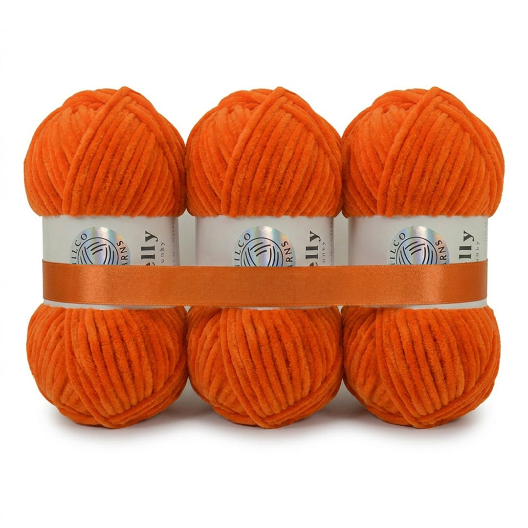 3 Balls - Jelly Chunky – Premium Chenille Yarn for Amigurumi, Crochet & Knitting