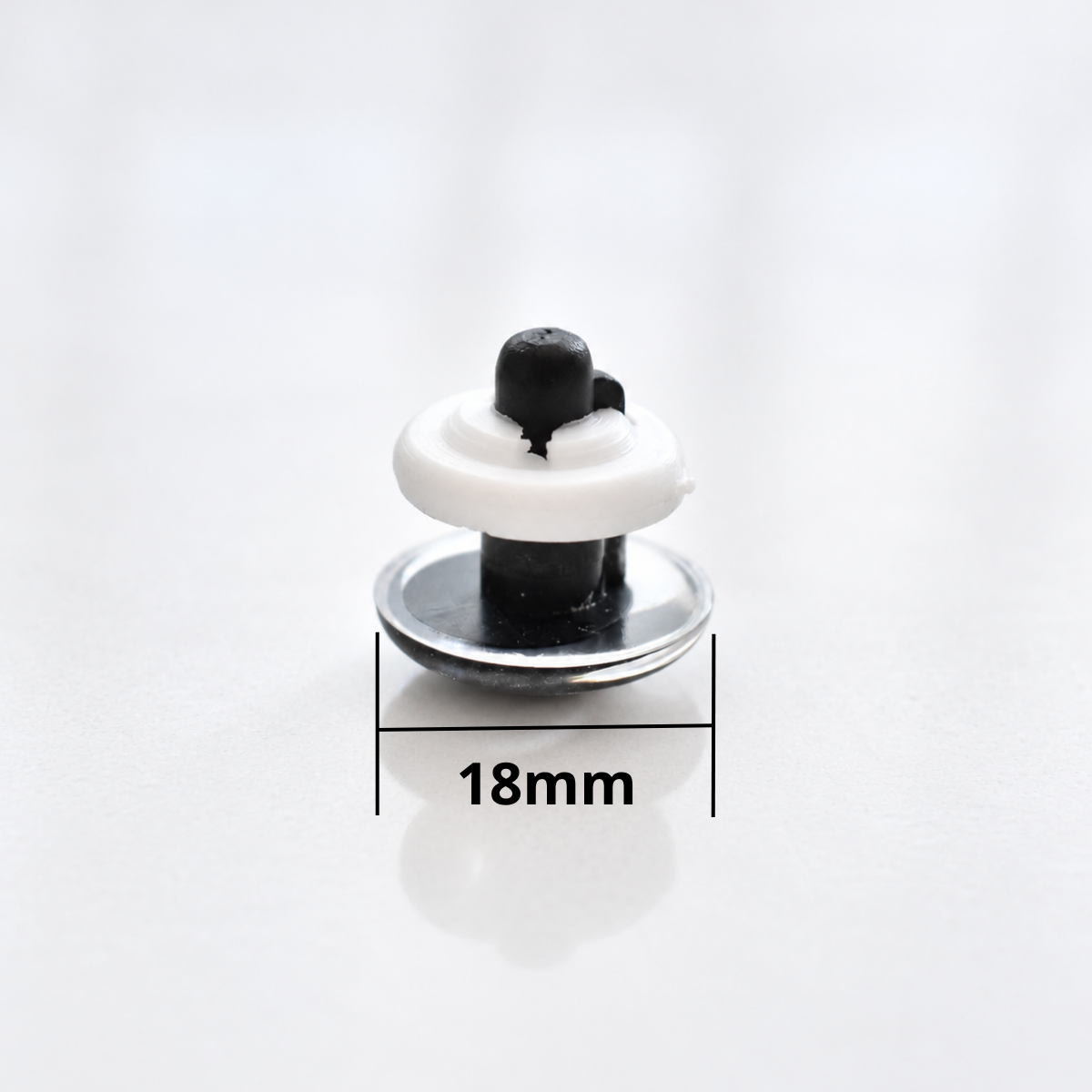 Olhos de Segurança com Glitter de 18 mm espessura fina para Amigurumi – 1 Par com Glitter e Anilhas de Segurança