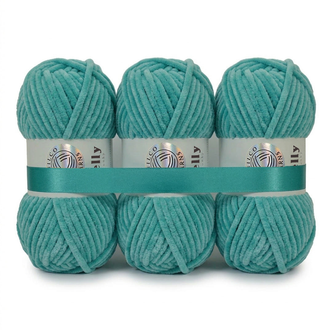 3 Balls - Jelly Chunky – Premium Chenille Yarn for Amigurumi, Crochet & Knitting