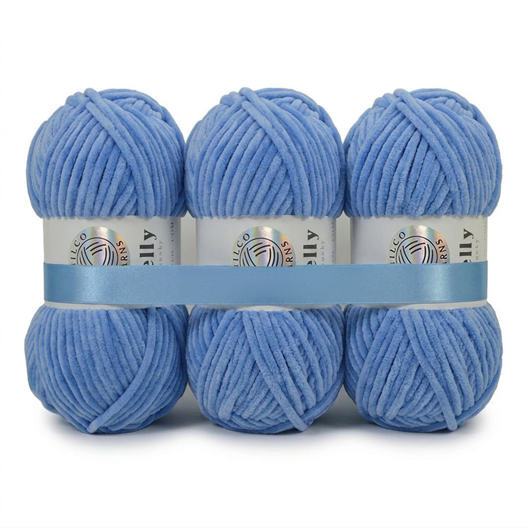 3 Balls - Jelly Chunky – Premium Chenille Yarn for Amigurumi, Crochet & Knitting