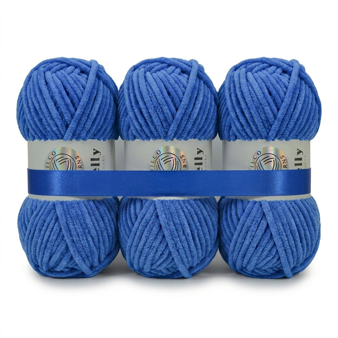 3 Balls - Jelly Chunky – Premium Chenille Yarn for Amigurumi, Crochet & Knitting