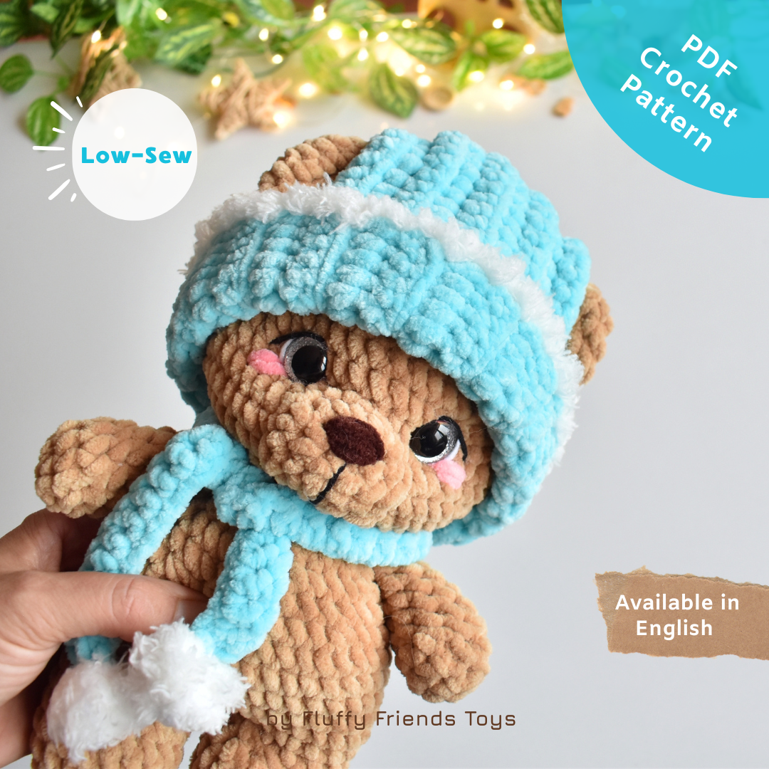 HONEY - Ursinho em Croché – Padrão de Amigurumi com Costura Mínima (Download em PDF)