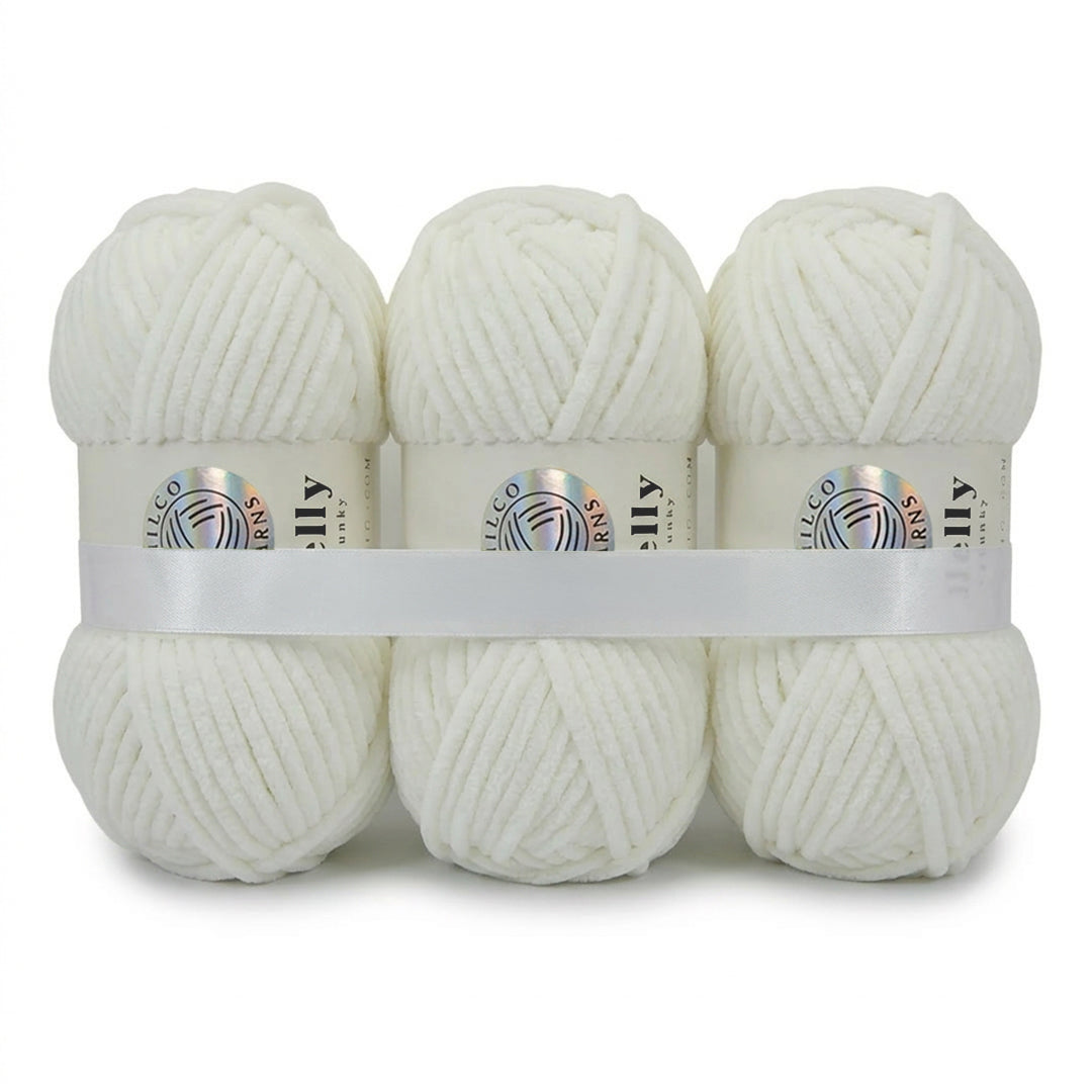3 Balls - Jelly Chunky – Premium Chenille Yarn for Amigurumi, Crochet & Knitting
