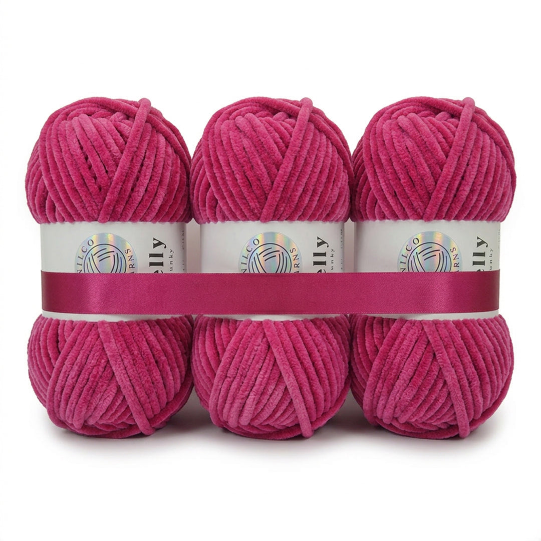 3 Balls - Jelly Chunky – Premium Chenille Yarn for Amigurumi, Crochet & Knitting