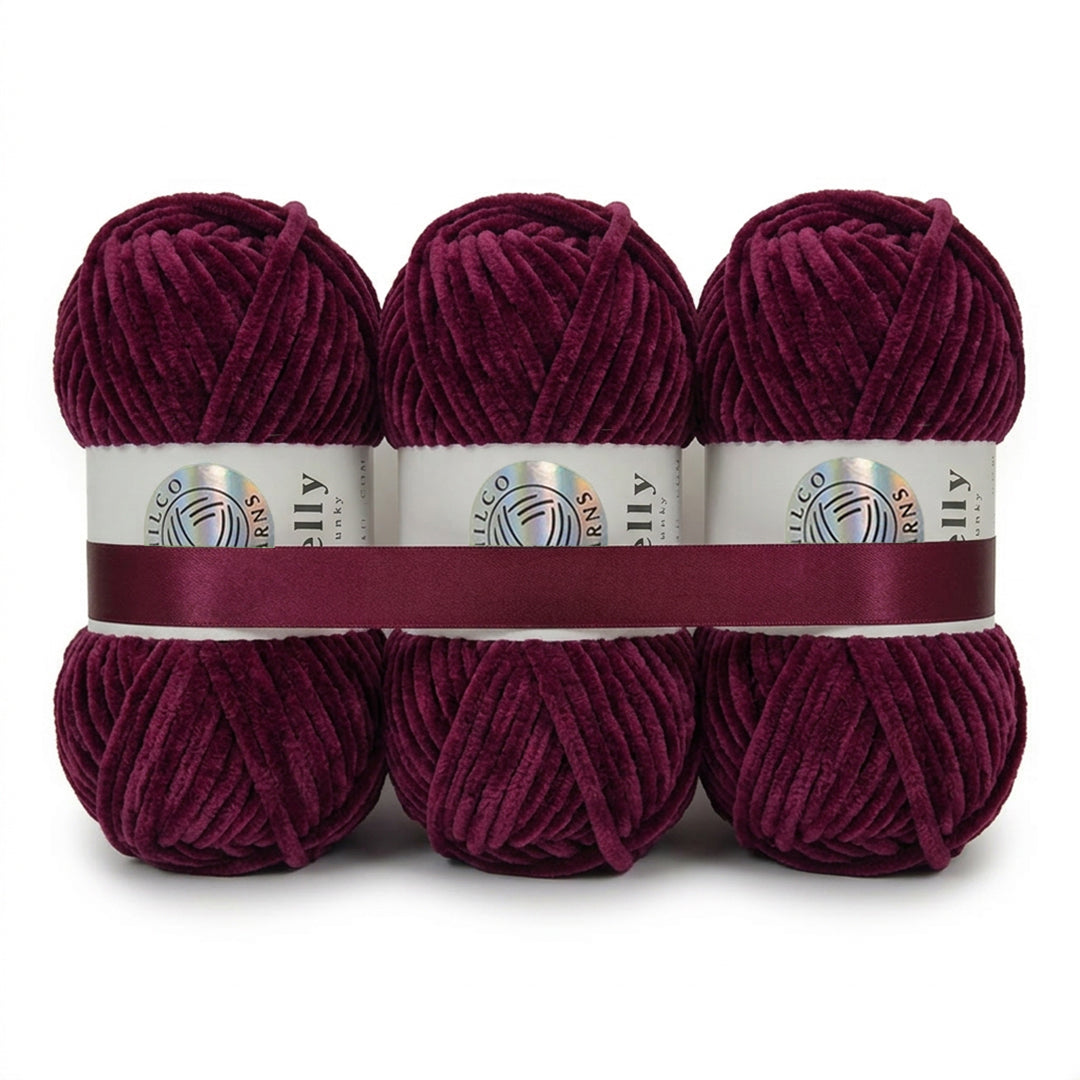 3 Balls - Jelly Chunky – Premium Chenille Yarn for Amigurumi, Crochet & Knitting