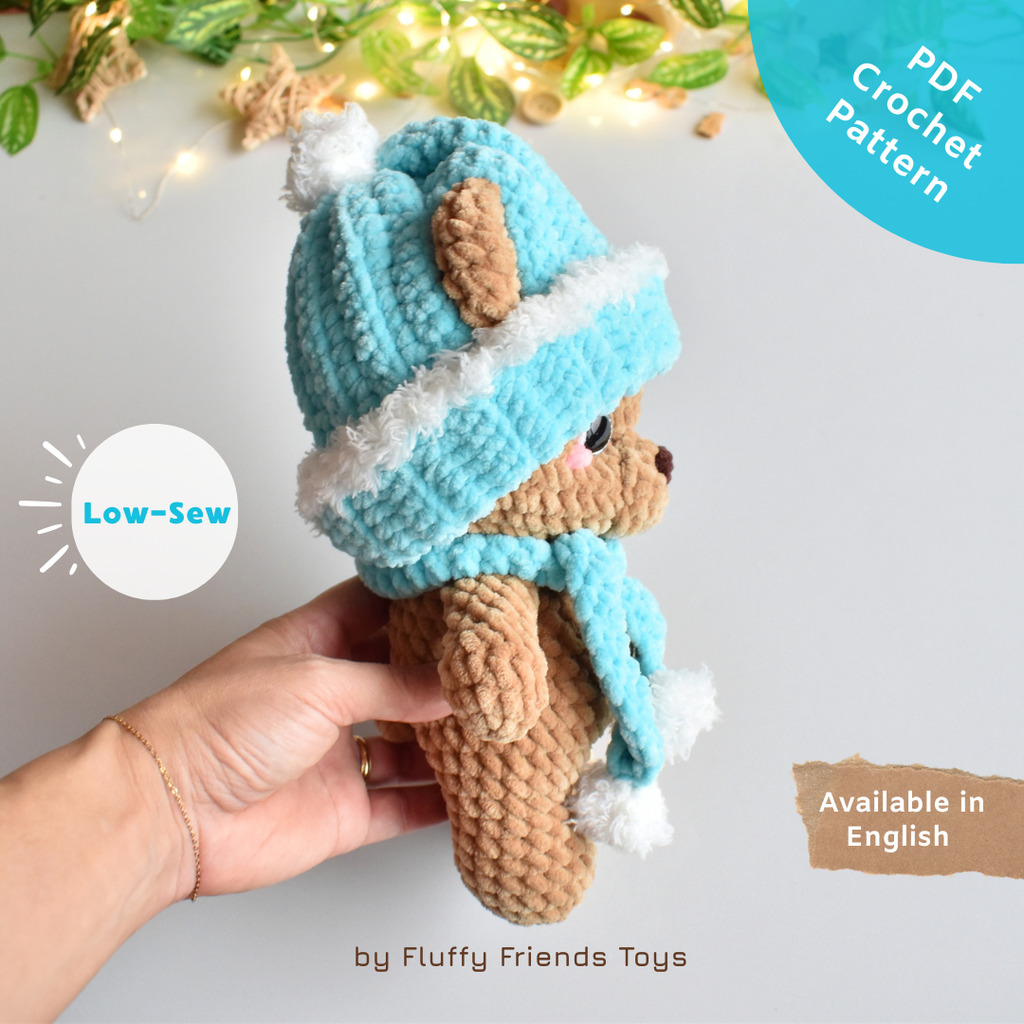 HONEY - Ursinho em Croché – Padrão de Amigurumi com Costura Mínima (Download em PDF)