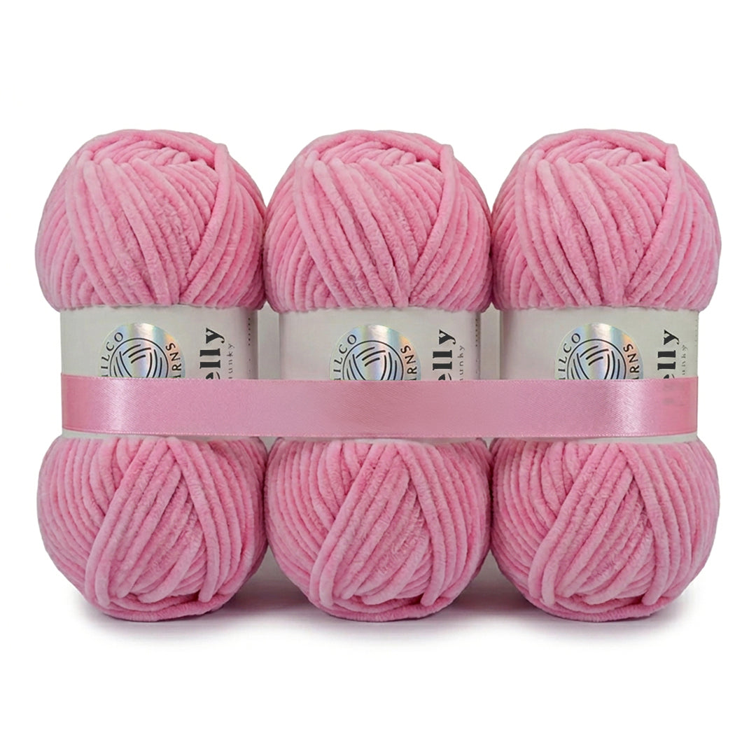 3 Balls - Jelly Chunky – Premium Chenille Yarn for Amigurumi, Crochet & Knitting