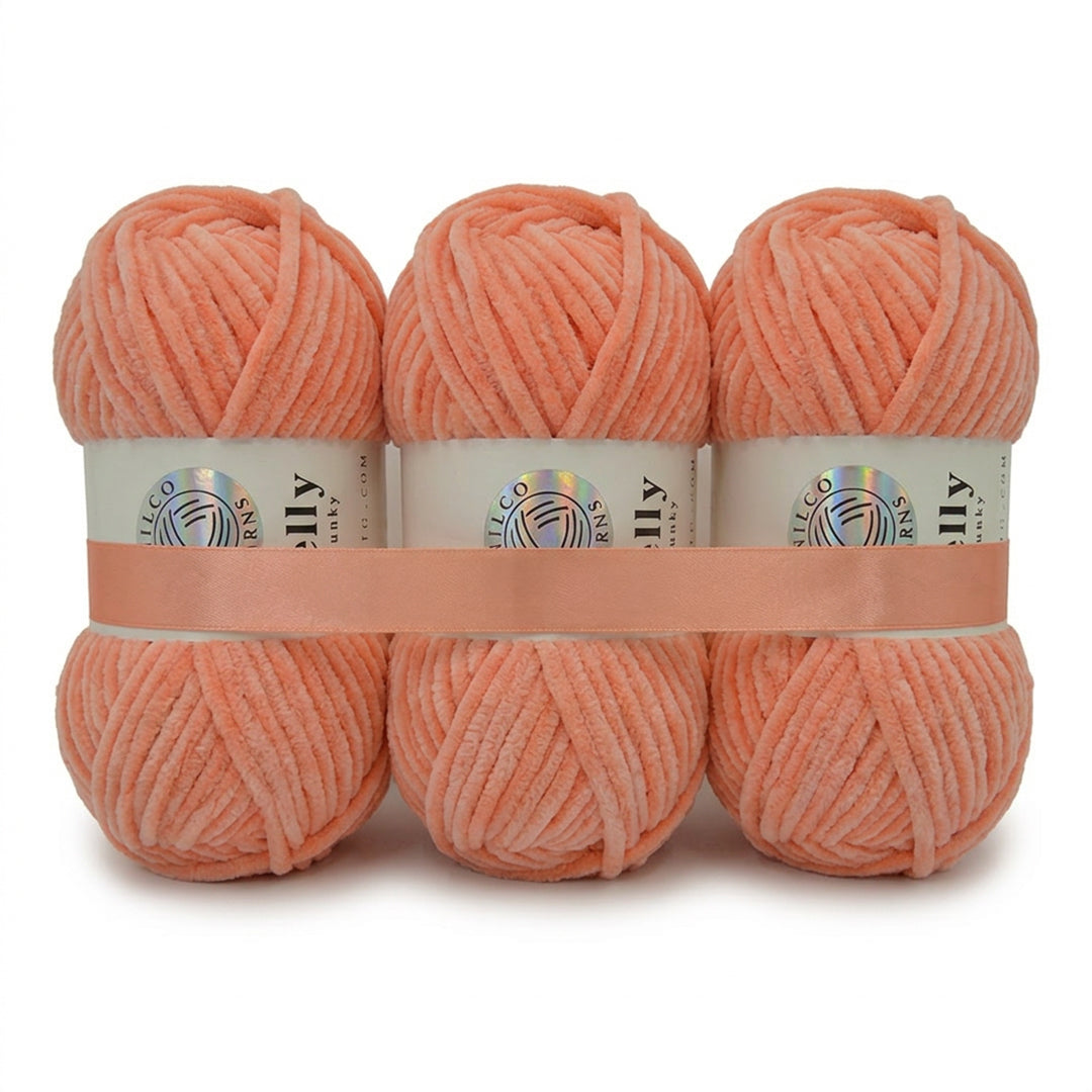 3 Balls - Jelly Chunky – Premium Chenille Yarn for Amigurumi, Crochet & Knitting
