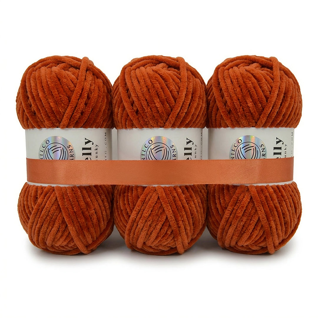3 Balls - Jelly Chunky – Premium Chenille Yarn for Amigurumi, Crochet & Knitting