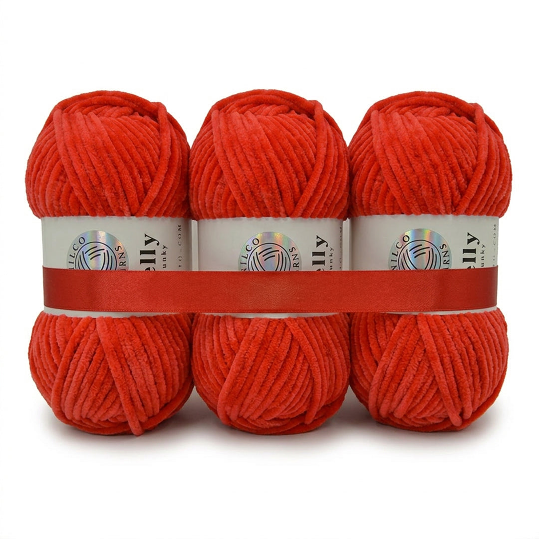 3 Balls - Jelly Chunky – Premium Chenille Yarn for Amigurumi, Crochet & Knitting