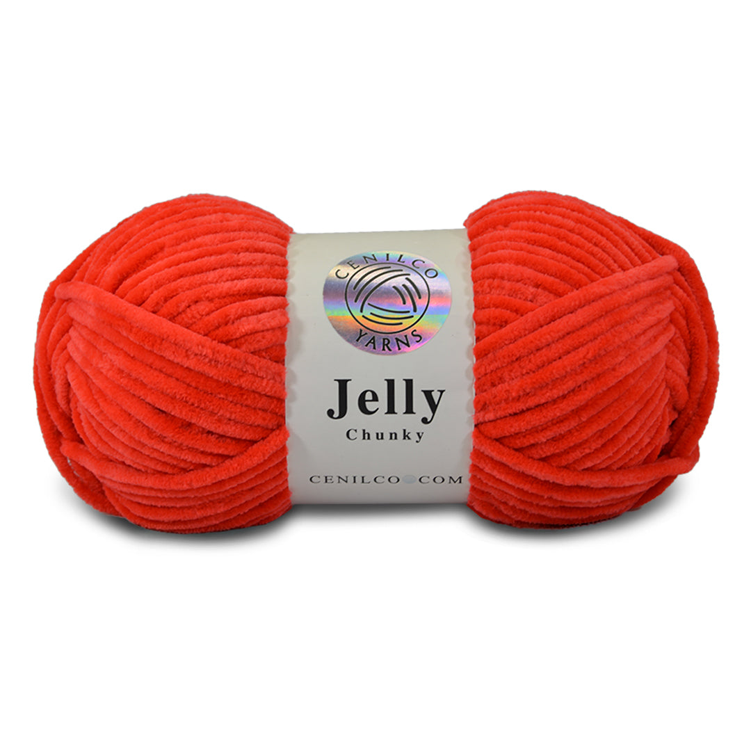1 Ball - Jelly Chunky – Premium Chenille Yarn for Amigurumi, Crochet & Knitting