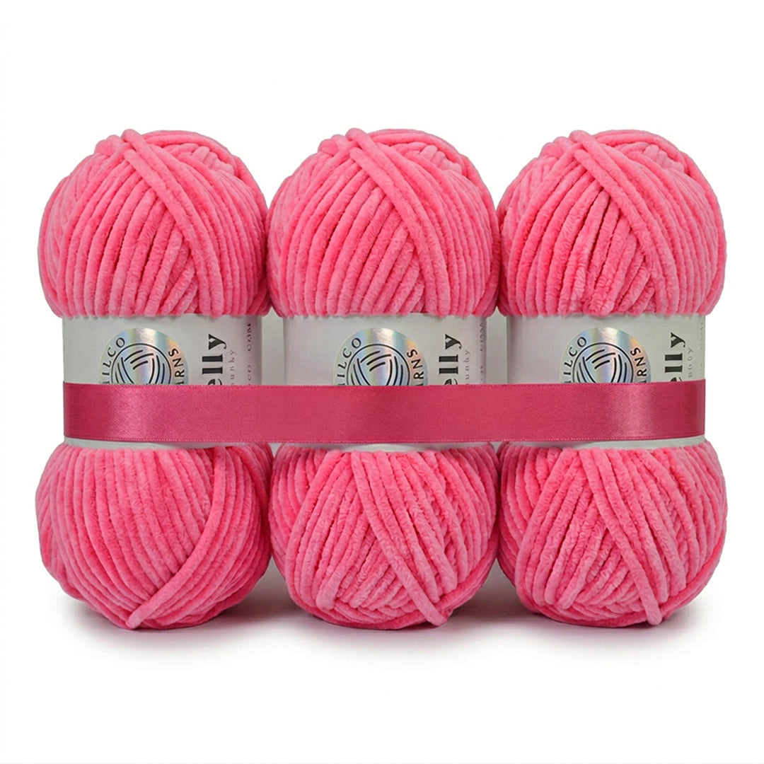 3 Balls - Jelly Chunky – Premium Chenille Yarn for Amigurumi, Crochet & Knitting