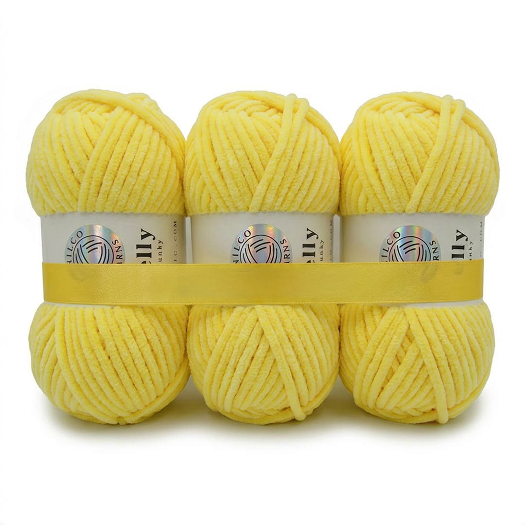 3 Balls - Jelly Chunky – Premium Chenille Yarn for Amigurumi, Crochet & Knitting