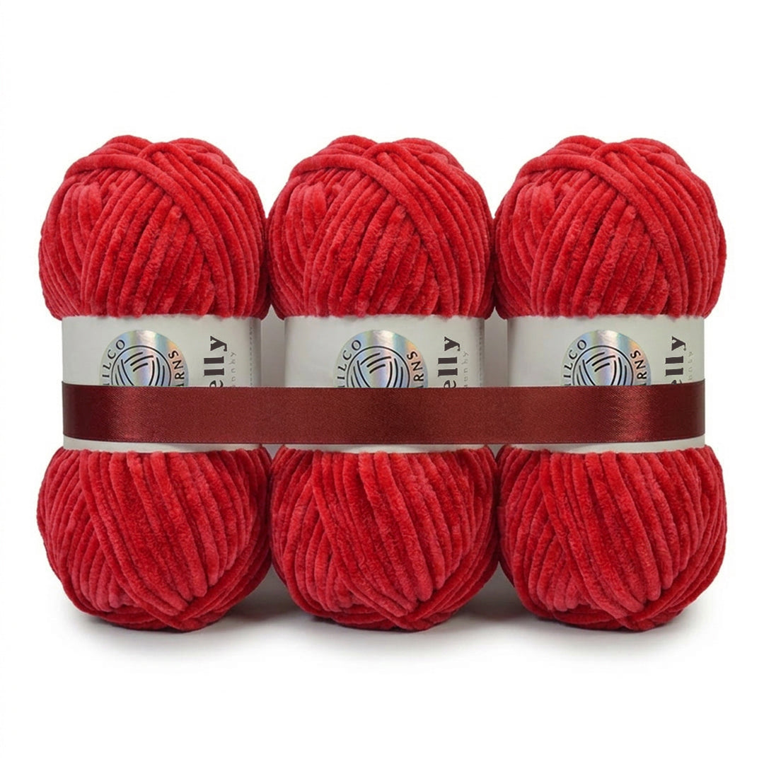 3 Balls - Jelly Chunky – Premium Chenille Yarn for Amigurumi, Crochet & Knitting