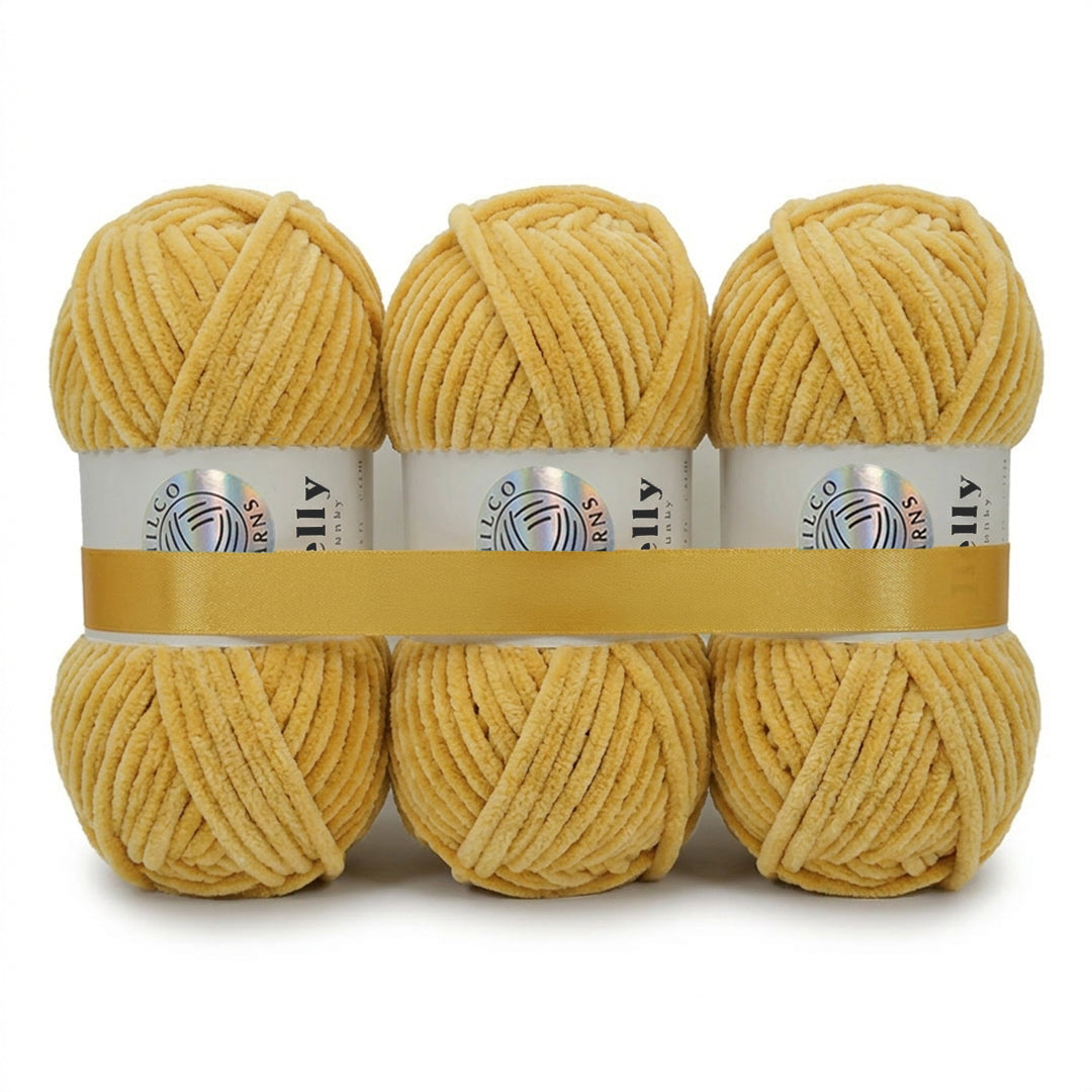 3 Balls - Jelly Chunky – Premium Chenille Yarn for Amigurumi, Crochet & Knitting