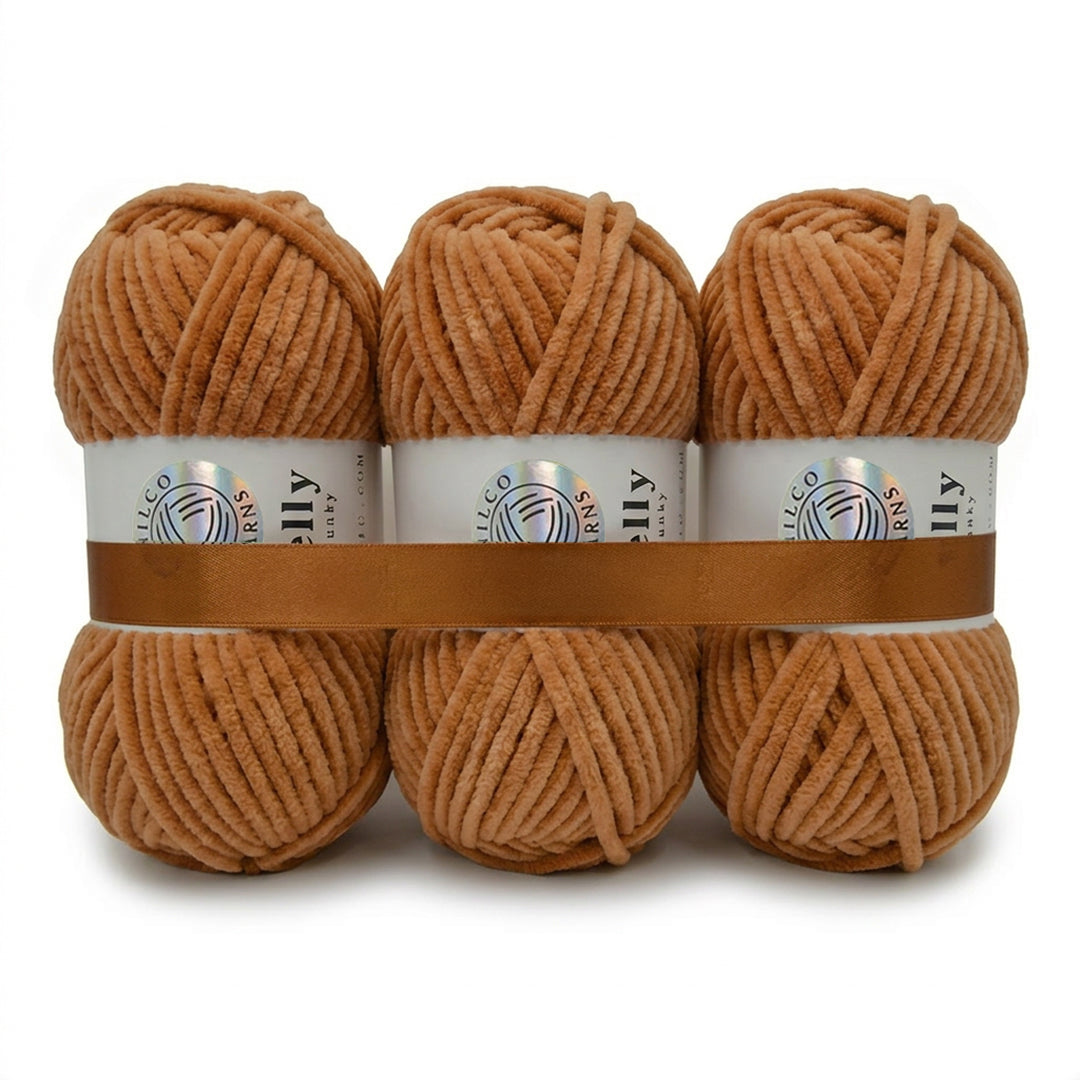 3 Balls - Jelly Chunky – Premium Chenille Yarn for Amigurumi, Crochet & Knitting