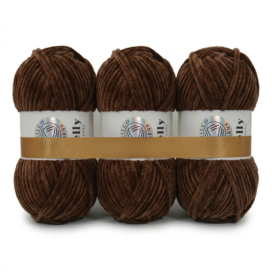 3 Balls - Jelly Chunky – Premium Chenille Yarn for Amigurumi, Crochet & Knitting