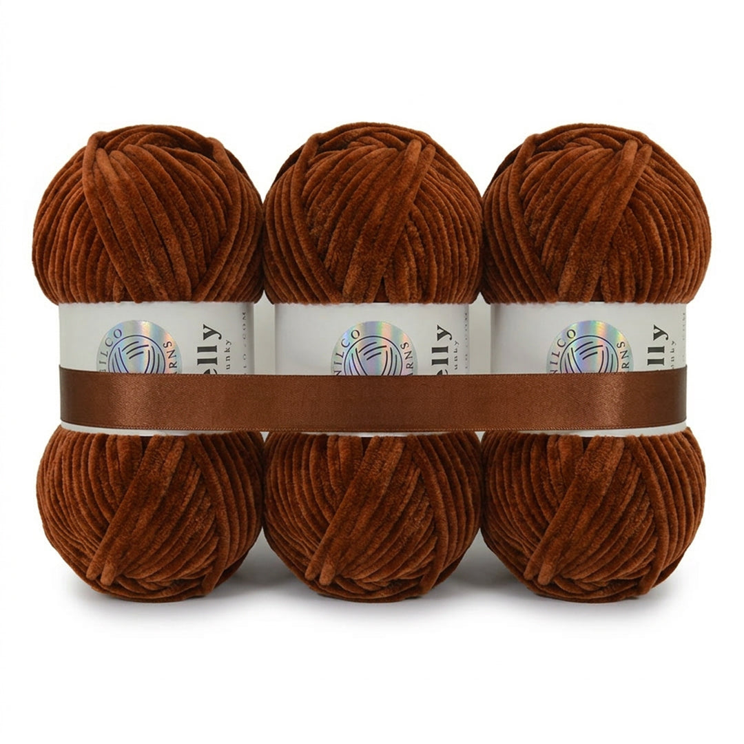 3 Balls - Jelly Chunky – Premium Chenille Yarn for Amigurumi, Crochet & Knitting