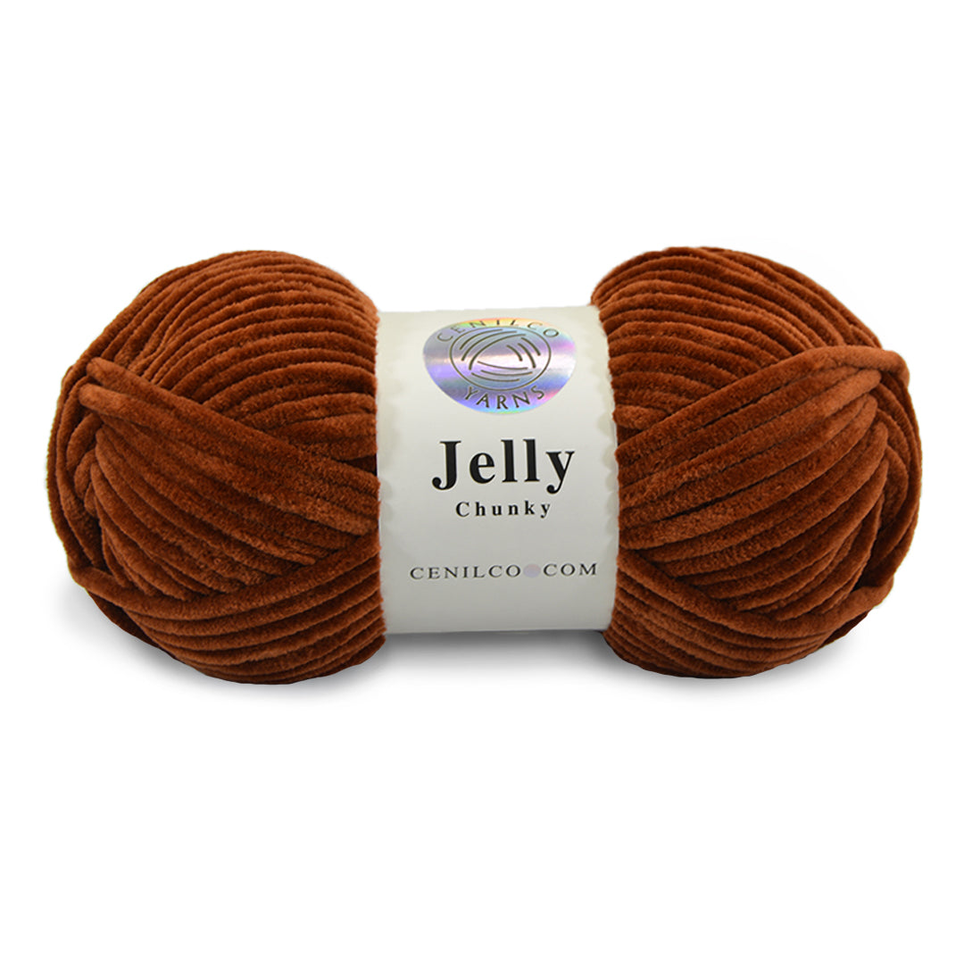 1 Ball - Jelly Chunky – Premium Chenille Yarn for Amigurumi, Crochet & Knitting
