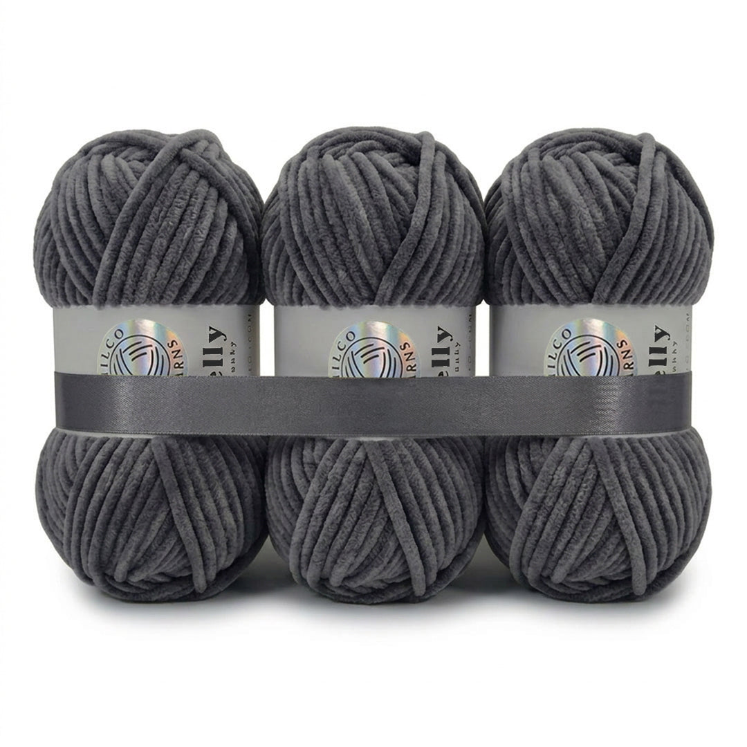 3 Balls - Jelly Chunky – Premium Chenille Yarn for Amigurumi, Crochet & Knitting