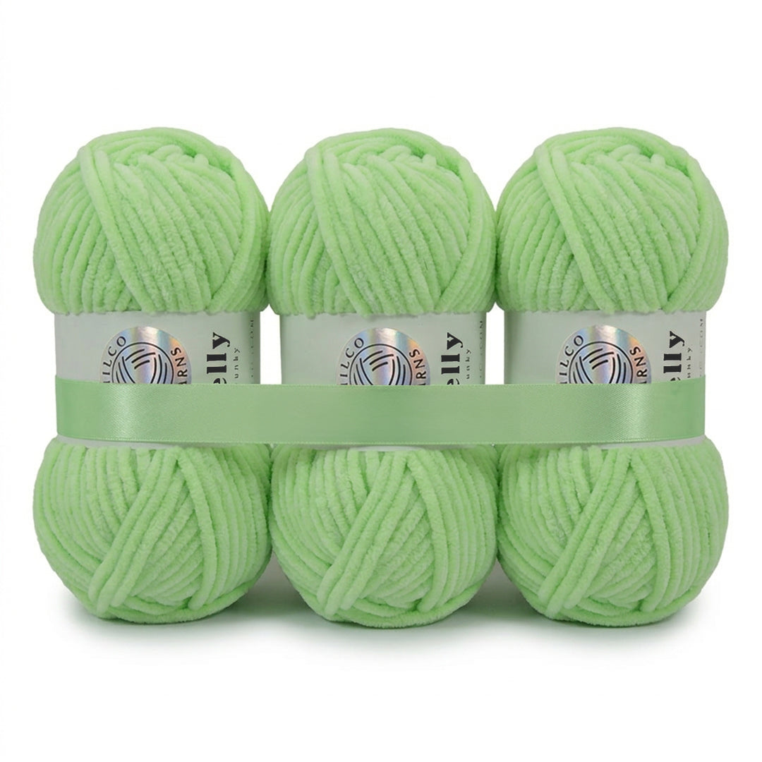 3 Balls - Jelly Chunky – Premium Chenille Yarn for Amigurumi, Crochet & Knitting