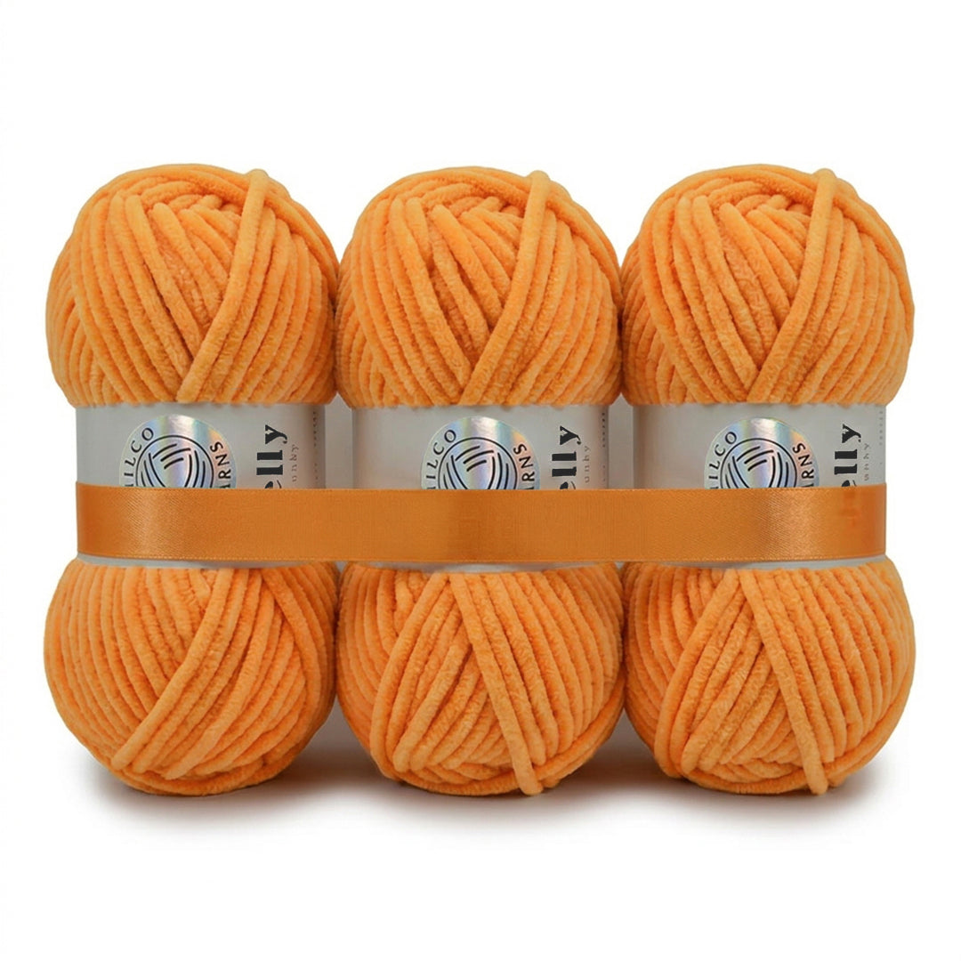 3 Balls - Jelly Chunky – Premium Chenille Yarn for Amigurumi, Crochet & Knitting