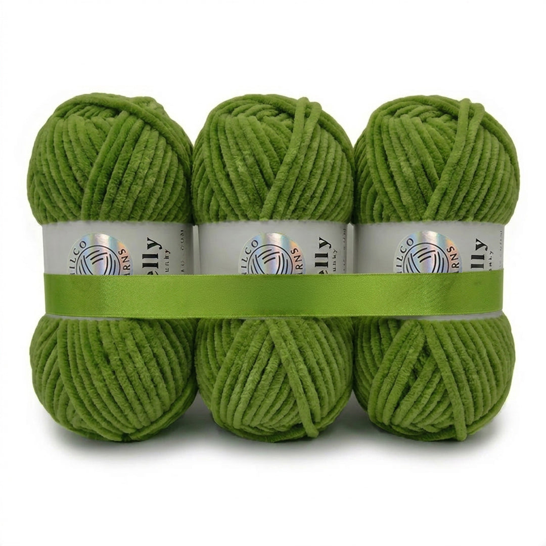 3 Balls - Jelly Chunky – Premium Chenille Yarn for Amigurumi, Crochet & Knitting