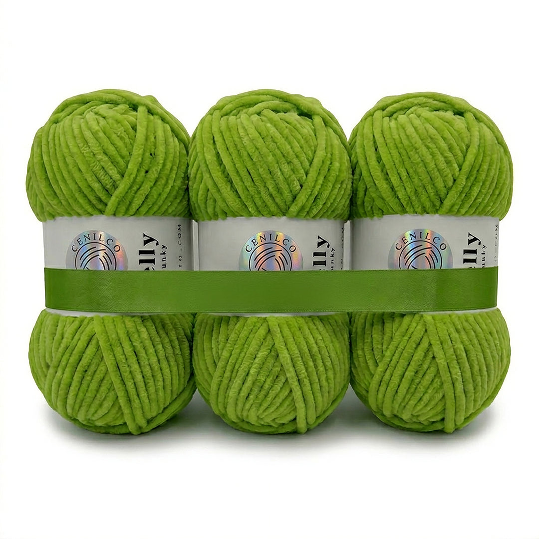 3 Balls - Jelly Chunky – Premium Chenille Yarn for Amigurumi, Crochet & Knitting