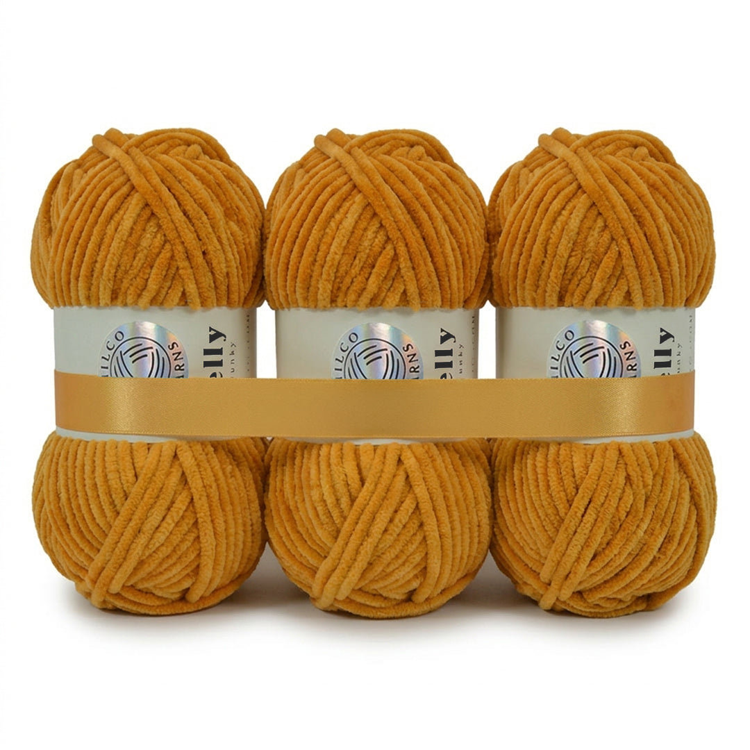 3 Balls - Jelly Chunky – Premium Chenille Yarn for Amigurumi, Crochet & Knitting