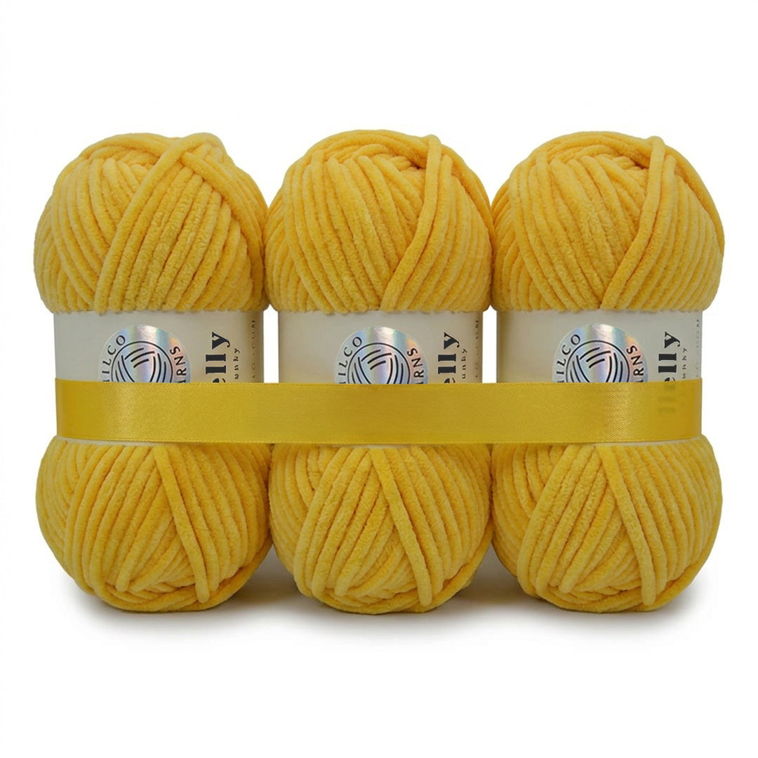 3 Balls - Jelly Chunky – Premium Chenille Yarn for Amigurumi, Crochet & Knitting