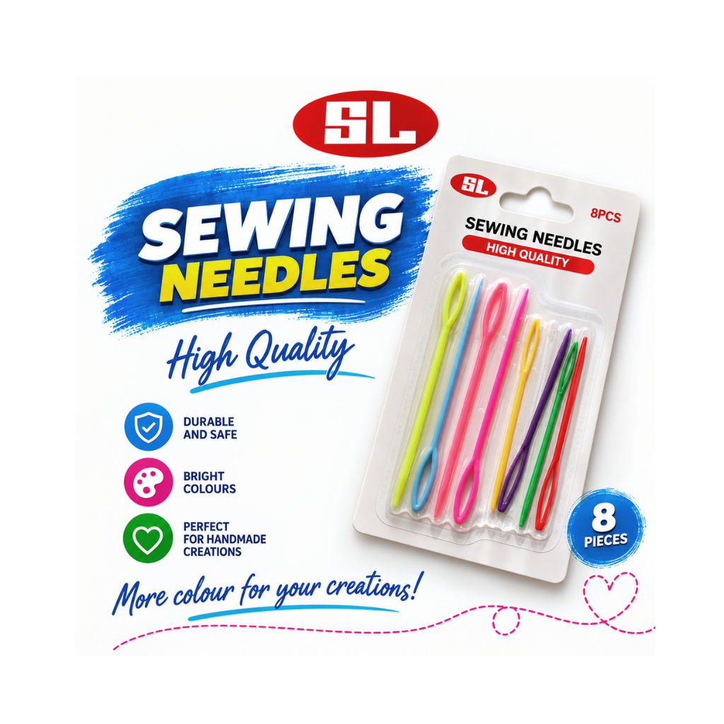 Agulhas de Tapeçaria de Plástico para Crochet e Amigurumi – Conjunto de 8
