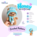 HONEY - Bear Crochet Pattern – Low-Sew Amigurumi Toy (PDF Download)