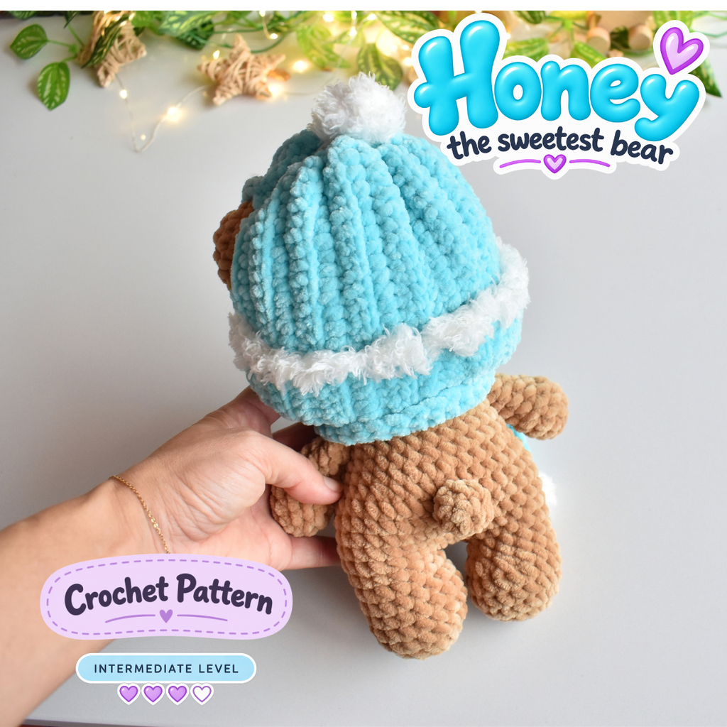 HONEY - Bear Crochet Pattern – Low-Sew Amigurumi Toy (PDF Download)
