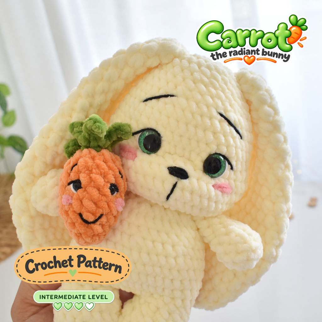 CARROT - Bunny Crochet Pattern – Low-Sew Amigurumi Toy (PDF Download)