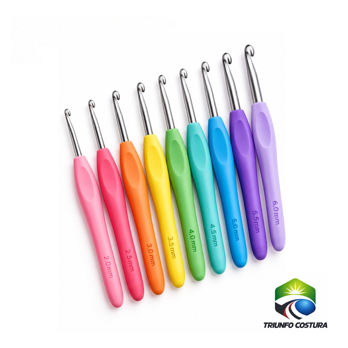 Agulha de Croché Ergonómica em Alumínio – 2 mm a 6 mm