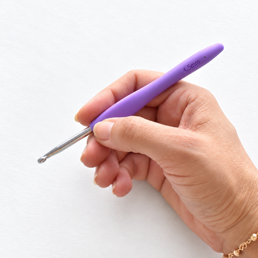 Agulha de Croché Ergonómica em Alumínio – 2 mm a 6 mm